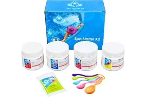 Pool Chemical Starter Kit for Hot Tubs, Above Ground and Paddling Pools, Water Treatment Set - Chlorine Granules, pH Minus, p