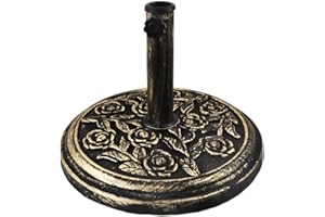 VIVO © 12kg Concrete Black Heavy Duty Garden Banana Parasol Base Bronze Patio Stand New