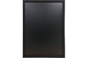 INTERFACE PLV Ardoise murale cadre droit en bois couleur noir dimensions 83 x 63 cm