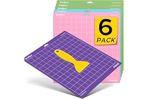 HTVRONT Tapete de corte para Cricut, paquete de 6 tapetes de corte 30,5 x 30,5 (Agarre estándar, agarre ligero, Agarre fuerte) para Cricut Explore Air 2/Air/One/Maker