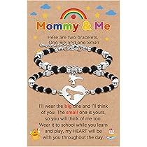 Bracciali Matching Mamma E Figlio Dinosauro - Regalo Primo Giorno Scuola, Ritorno A Scuola | Regolabili E Colorati