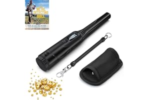DINFU Metal Detector Pinpointer,Handheld fully Waterproof Pin Pointer Wand small Probe Treasure Detectors with LCD screen for Locating Gold, Coin,Silver,Jewelry,copper (Black)