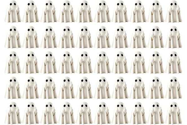 Mellanfinger mini spökfigurer, halloween dekor miniatyr mellanfingrar | 50-pack mini halloween figurer, små spöke mellanfingrar, roliga presenter, födelsedagsfest skämtpresent