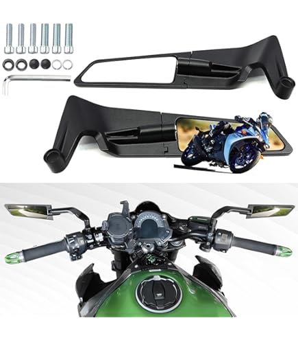 Motorrad Spiegel Für Suzuki GSXR 600 750 1000 - Stylische Seitenspiegel In Schwarz, Einfach Montiert