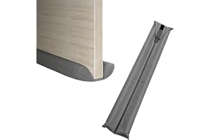 MOXVIO Home Double Under Door Draught Excluder, Water Proof Snow Proof 600D Oxford Fabric Door Draft Excluder, 70 to 90 cm Adjustable Door Draft Stopper, Premium Window Draught Excluder (Grey)