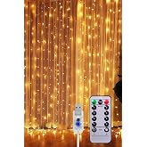 Dekonivia 3x3 Metre Peri Led Perde Asma Kumandalı Kancalı G&uuml;n Işığı Işık 8 Fonksiyonlu 8 Mod Parti Işığı Dekoratif Yılbaşı Pe