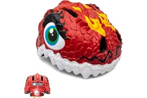 Crazy Safety Casco per Bici per Bambini | Casco per Bambini 2-7 Anni, Ideale per Bicicletta, Skateboard, Monopattino, Pattini a Rotelle | Caschetto da Bici 3D Regolabile 49-55 cm (Tigre Arancione)