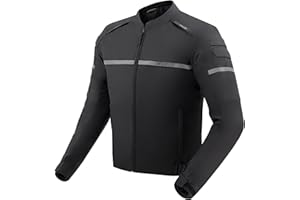 OZONE MOTO Rider Veste de Moto Homme | Textile | Protections Coudes et Épaules Niveau 1 | Doublure Thermique Imperméable Amovible | 3 Canaux de Ventilation | Tailles jusqu'au 13XL