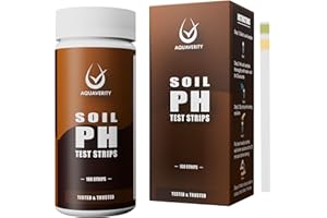 AQUAVERITY Premium Soil Testing Kit – 100 Soil pH Test Strips (3-9 Range) Quick & Accurate pH Testing for Garden, Lawn & Plants | Easy-to-Use pH Soil Tester Strips for Healthy Soil & Optimal Growth