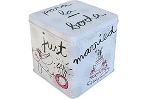 Laroom Hucha Metálica diseño para La Boda, Metal, Multicolor, 12x12x12 cm