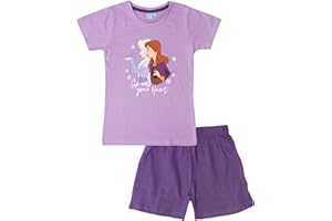 UNITED LABELS Disney Frozen - Die Eiskönigin Schlafanzug für Mädchen - Kinder Pyjama Set Kurzarm Oberteil mit Hose Lila