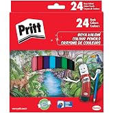 Pritt Kuru Boyalar, canlı renklerde boya kalemi, a&ccedil;ması kolay ve dayanıklı silinebilir kalem, yumuşak mineli resim kalemi, ka