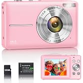 Digital Camera 1080P 44MP Vlogging Camera for Kids Teens, FHD Compact Portable with 2.4" 16X Zoom Screen, Mini Anti-Vibration