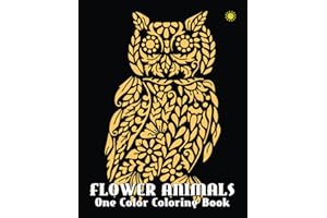 FLOWER ANIMALS: One Color Coloring Book