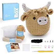 CROCHET BOX Complete Crochet Kit for Beginners - Highland Cow ...