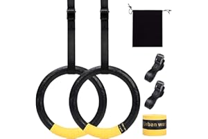 ASTIS Anelli Ginnastica Fitness Anelli Palestra con 4m Regolabili Lunghi Fibbie Cinghie, Anelli Calisthenics Antiscivolo, Grande per Il Muscolo Up, Pull Up & Training Muscolare