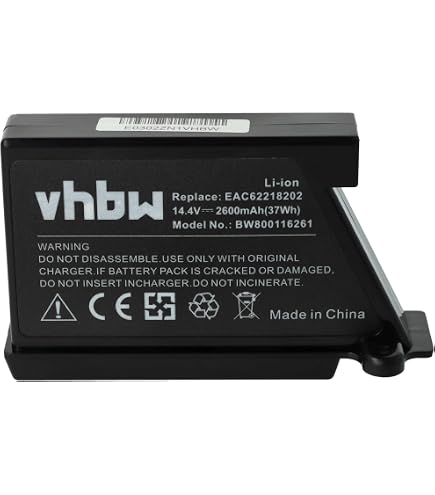 Vhbw batteria compatibile con LG Hom-Bot VR1128R, VR1126TS, VR1027R, VR1028WD, VR1015V, VR1125RS aspirapolvere nero (3000mAh, 14,4V, Li-Ion) | Leroy Merlin