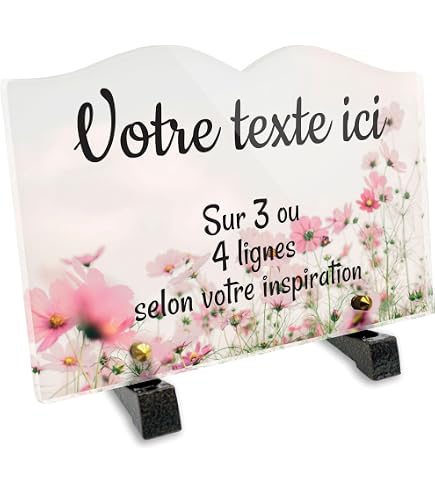 Plaque Funéraire Livre Personnalisable Plexi Granite 1 - 22.5x15 Cm Ou 30x20 Cm - Épaisseur 6 Mm - Hommage Personnalisé France