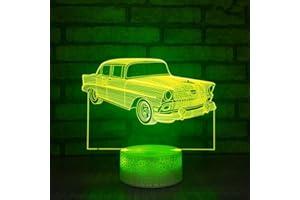 Jinson well 3d Coche lámpara de mesa luz nocturna cambio de 7 colores LED luz de noche para Decor Regalo