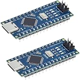 2pcs Nano Module with CH340 Microchip, 5V/16MHz Nano Board Compatible with Arduino IDE (Type-C Port)