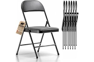 ‎NEWFULAM Newfulam Klappstuhl 6er Set praktisches gepolstert Klappstühle mit Metallrahmen, platzsparend, Esszimmerstühle Gäste Stuhl bis 158kg belastbar Ideal als Küchenstühle & Gartenstühle