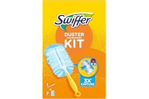 ‎SWIFFER Swiffer Staubmagnet Kit Mit 1 Handgriff Und 7 Nachfülltücher, Nimmt Staub Auf Und Schließt Ihn Ein