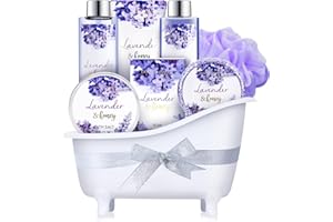 BODY & EARTH Lavanda Donna Regalo Set 8 Pezzi, Regalo Festa Della Mamma, Idee Regalo Donna Natale, Compleanno, Anniversario o Festa, Profumo, Della Mamma