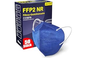 ‎TAYOGO Tayogo FFP2 Maske 50 Stück Mundschutz 5-Lagig Einwegmasken Atemschutzmaske Staubschutzmasken Gesichtsmaske Masken Einzeln Verpackt EU (schwarz-50stück)