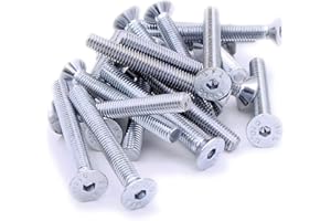 SINGULARITY SUPPLIES M5 (5mm x 40mm) Hex Socket Countersunk Machine Screw (Bolt) - Steel (Pack of 20)