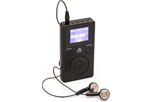 GPO Radio Portatile DAB/DAB+/FM - Mini Radio Digitale Portatile con Batteria Ricaricabile / Auricolari Inclusi