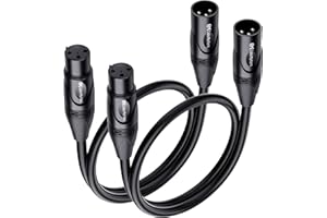Cable Matters Cavo Microfono XLR a XLR Pacchetto Premium Da 2 Pezzi Lungo 0,3 m