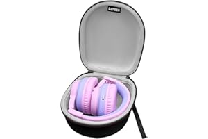 L LTGEM Kids Headphones Case Carrying Case for iClever BTH12 BTH20 BTH26 BTH03 HS14 HS19 / Candy Bila/IMYB Foldable/EarFun K1 Kids Bluetooth Headphones - Portable Travel Bag-Gray (Case Only)