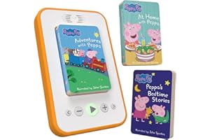 voxblock Kids Audio Book Player | No App or Wifi Needed | Portable & Screen-Free | Peppa Pig Starter Pack Includes 3 Peppa Pig Books