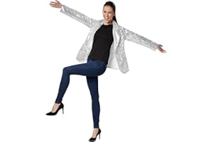 dressforfun 900995 Damen Pailletten Blazer, Langarm Glitzer Jackett - Diverse Größen -