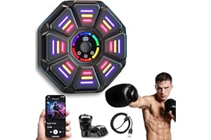 Prorobust Music Boxing Machine, 8 Targets Boxautomat mit Boxhandschuh, 9 Geschwindigkeit und 9 Modi, Led Licht mit Smart Bluetooth Für Erwachsene und Kinder Übung