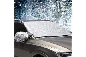 Big Ant Car Windshield Cover, Car Windscreen Frost Cover Snow Cover for Car Windscreen Heavy Duty Ultra Thick Windshield Ice Cover Protector in All Weather Universal Size for Most Cars (147 x 100cm)