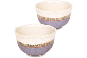 PRODUCT OF GIFU JAPAN Mino Ware - Lot de 2 tasses à thé japonaises traditionnelles Yunomi - Mini bol à matcha - Design Tekkuku NYUHAKU - Blanc