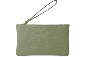Parubi, Pochette Donna a Mano, In Vera Pelle Morbida, Made in Italy, Modello Aura, Borsetta Piccola Clutch con Laccetto da Polso Per Donna Ragazza Elegante