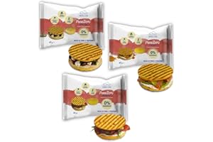 NUVOLAZERO Nuvola Zero - Pane Zero MIX 3 Saveurs, Pain de Mie Sans Glucides, Sans Sucre, Sans Lactose, Riche en Fibres et en Protéines, Sans Gluten 1pc Cloudbread, 1pc Pizza, 1pc Curcuma