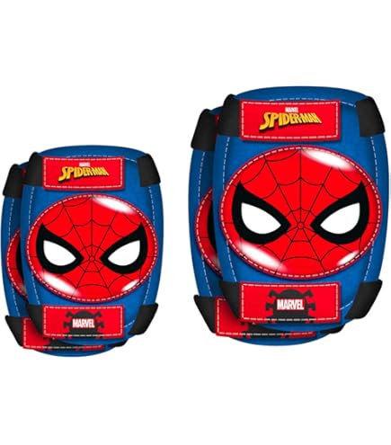 Lot Coussinets + Gants De Vélo Marvel Spider-Man Enfants – Bleu/rouge – Open Box