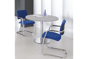 ‎WEBER BÜRO Weber Büro Optima runder Besprechungstisch Esstisch Küchentisch Tisch Perlgrau Rund Ø 100 cm