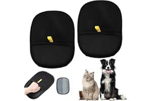 ZukQvrivelig 2 PCS Pet Hair Removal Glove - Electrostatic Adsorption,Cat/Dog Hair Remover Glove, Washable & Reusable, Effortlessly Remove Pet Hair from Clothes, Sofas, Pets for Cat/Dog Owners (B)
