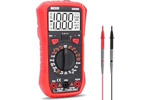 BEVA Multimètre Numérique 2000 Compte avec NCV, Testeur Electrique Professionnel, Multimètre Digital, Voltmètre de Poche, Mesure la Tension AC/DC, le Courant DC, la Résistance, la Continuité, la Diode