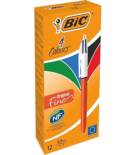 BIC Lot De 2 Stylos 4 Couleurs Pointe Moyenne Animal Crossing Pas Cher