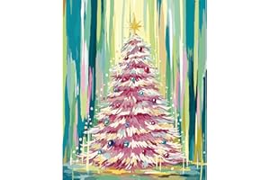 Viart Christmas Paint by Numbers for Adults - Christmas Tree Painting by Numbers for Adults, Tree Paint by Number Kits for Home Wall Decor 16x20inch