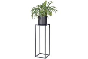 LAMO Manufaktur Flower Stand Anthracite Metal 68 cm Plant Column for Indoor Use - Living Room Bedroom High Flower Stand for Wedding, Base for Sculptures, Plants Metal Stand