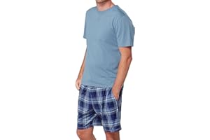 The Essentials Wardrobe Mens Pyjamas Shorty Short Sleeve Set Nightwear Pjs Loungewear Jersey Size S-4XL