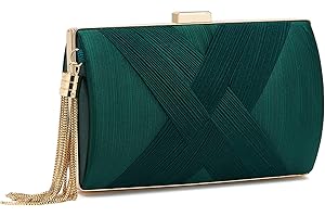 ZOUIQSS Damen Clutch Abendtasche Fransen Elegante Kettentasche Tasche Clutch Bag,Hochzeit Wedding Prom Party Handtasche Crossbody Schultertasche klein Umhängetasche