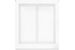 Blindecor Estor Enrollable Visillo translúcido - Visillo Blanco, Estor de 140 x 180 cm (Ancho x Alto). Tamaño de la Tela 137 x 175 cm. Estores para Ventanas visillos