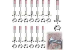 TECHEXTRA Lot de 200 clous pour pistolets à ongles avec écrous M8, 7,3 mm, clous ronds en acier manuels pour pistolet à clous, appareil de tir à boulons, clous pour murs en béton, silencieux